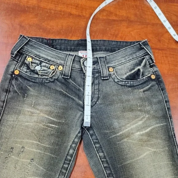 Rare Vintage Lowrise Mud Wash True Religion Distressed Jeans - Picture 3 of 8